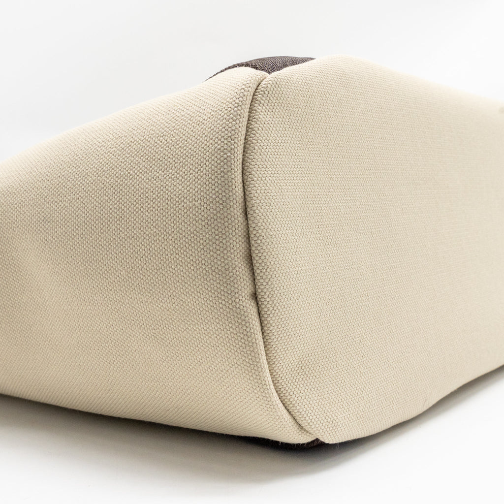 HERMES THE GROOMING BAG POLYAMIDE/COTTON/POLYURETHANE BEIGE SABLE/FEU SHW