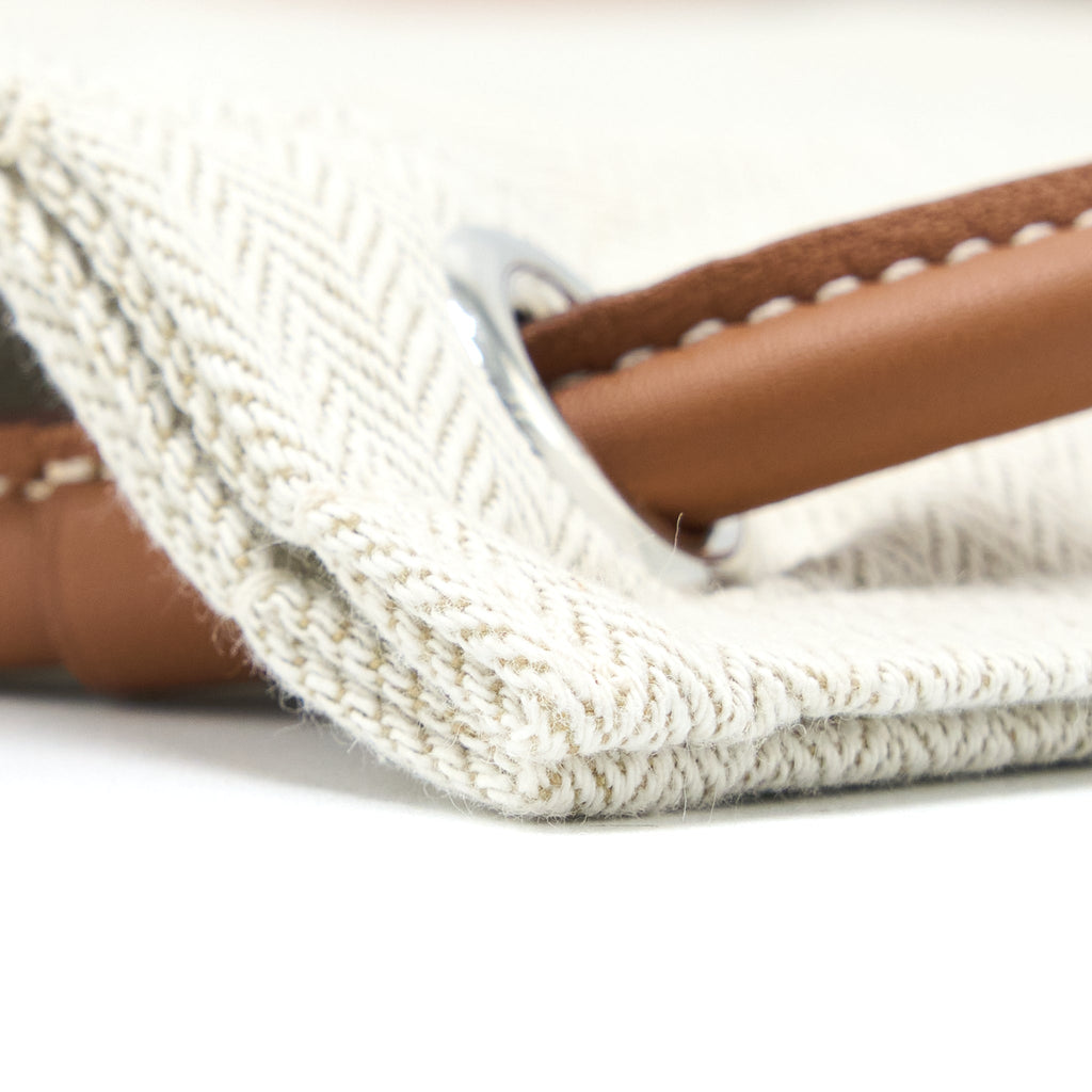 HERMES ALINE GROOMING BAG CANVAS/SWIFT BEIGE SHW