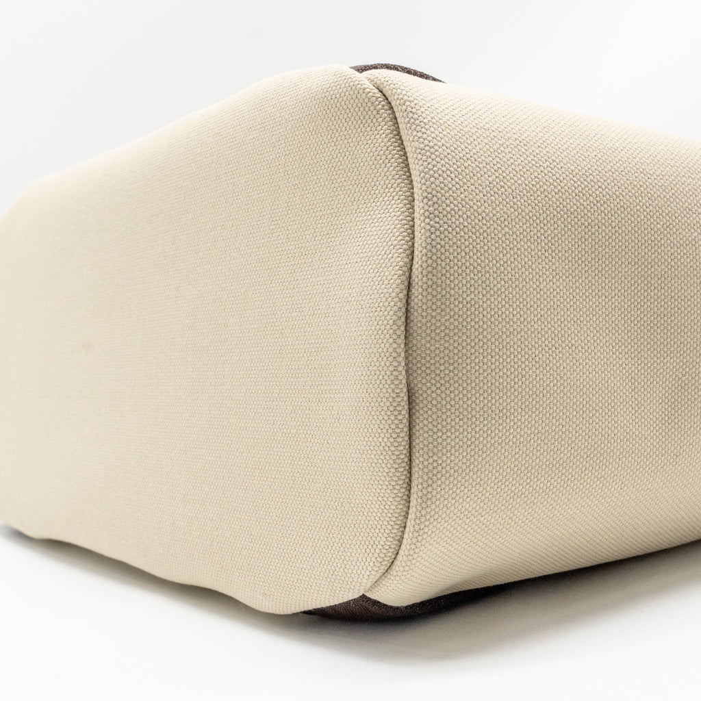 HERMES THE GROOMING BAG POLYAMIDE/COTTON/POLYURETHANE BEIGE SABLE/FEU SHW
