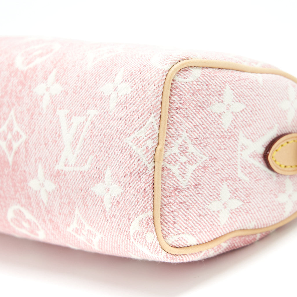 LOUIS VUITTON NANO SPEEDY MONOGRAM JACQUARD DENIM PINK GHW