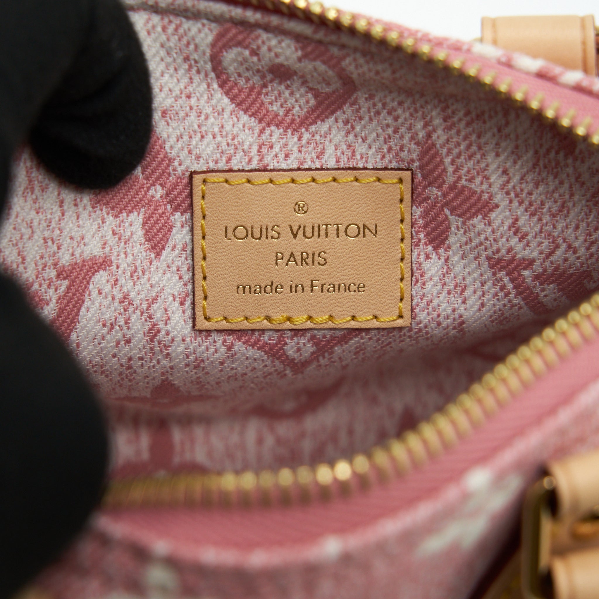 LOUIS VUITTON NANO SPEEDY MONOGRAM JACQUARD DENIM PINK GHW