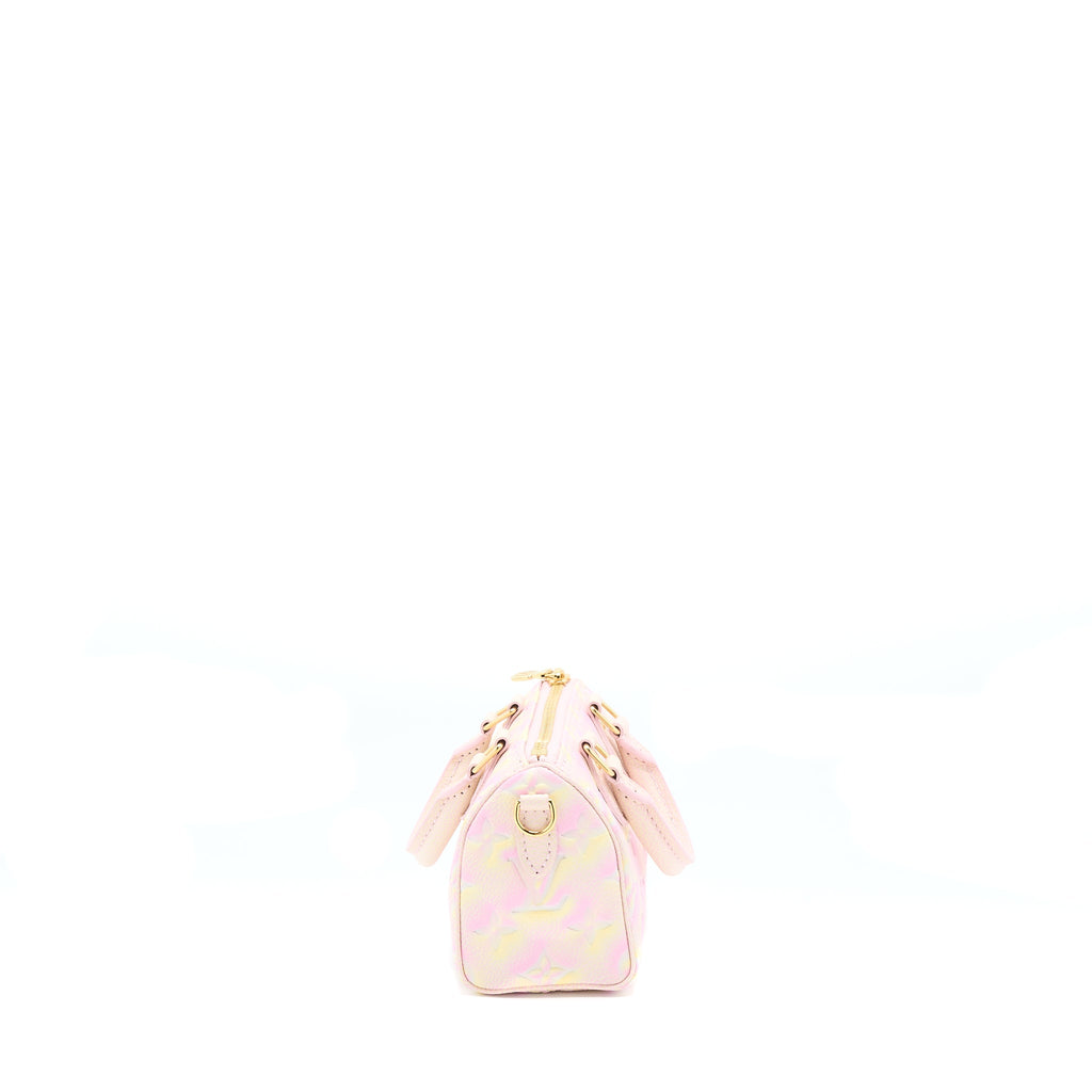 LOUIS VUITTON NANO SPEEDY MONOGRAM EMPREINTE MULTICOLOURE GHW
