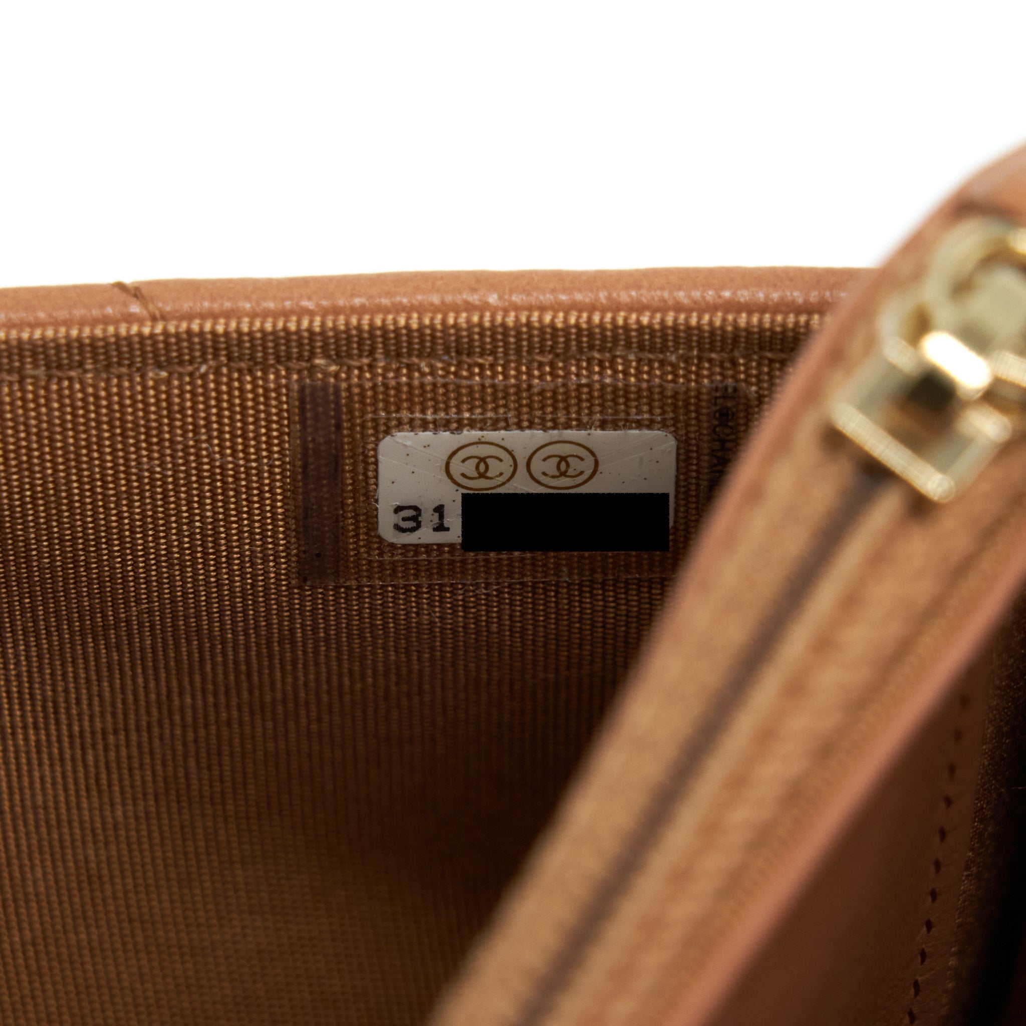 CHANEL 19 WALLET ON CHAIN LAMBSKIN DARK BEIGE GHW
