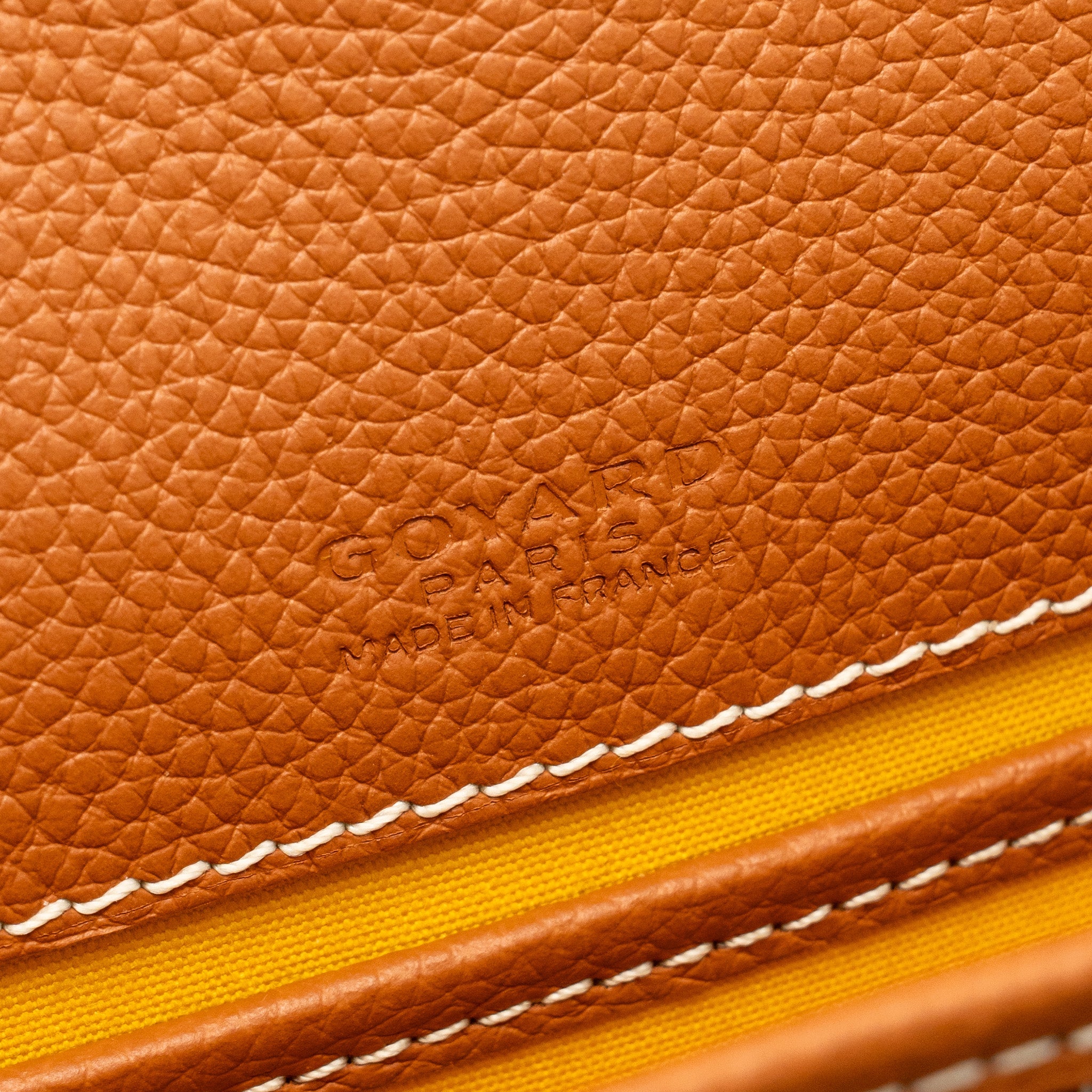 GOYARD BELVEDERE PM MESSENGER BAG GOYARDLINE CANVAS /CALFSKIN BLACK/TAN SHW