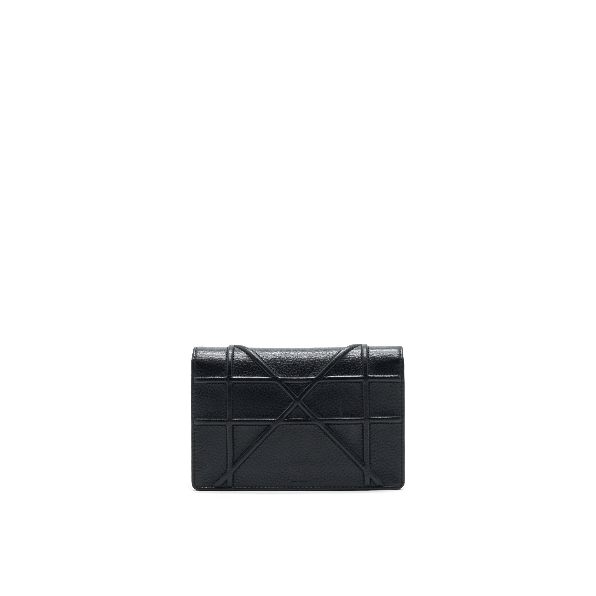 DIOR DIORAMA WALLET ON CHAIN BLACK WITH SHW