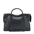 BALENCIAGA CLASSIC CITY BAG BLACK WITH RUTHENIUM HARDWARE