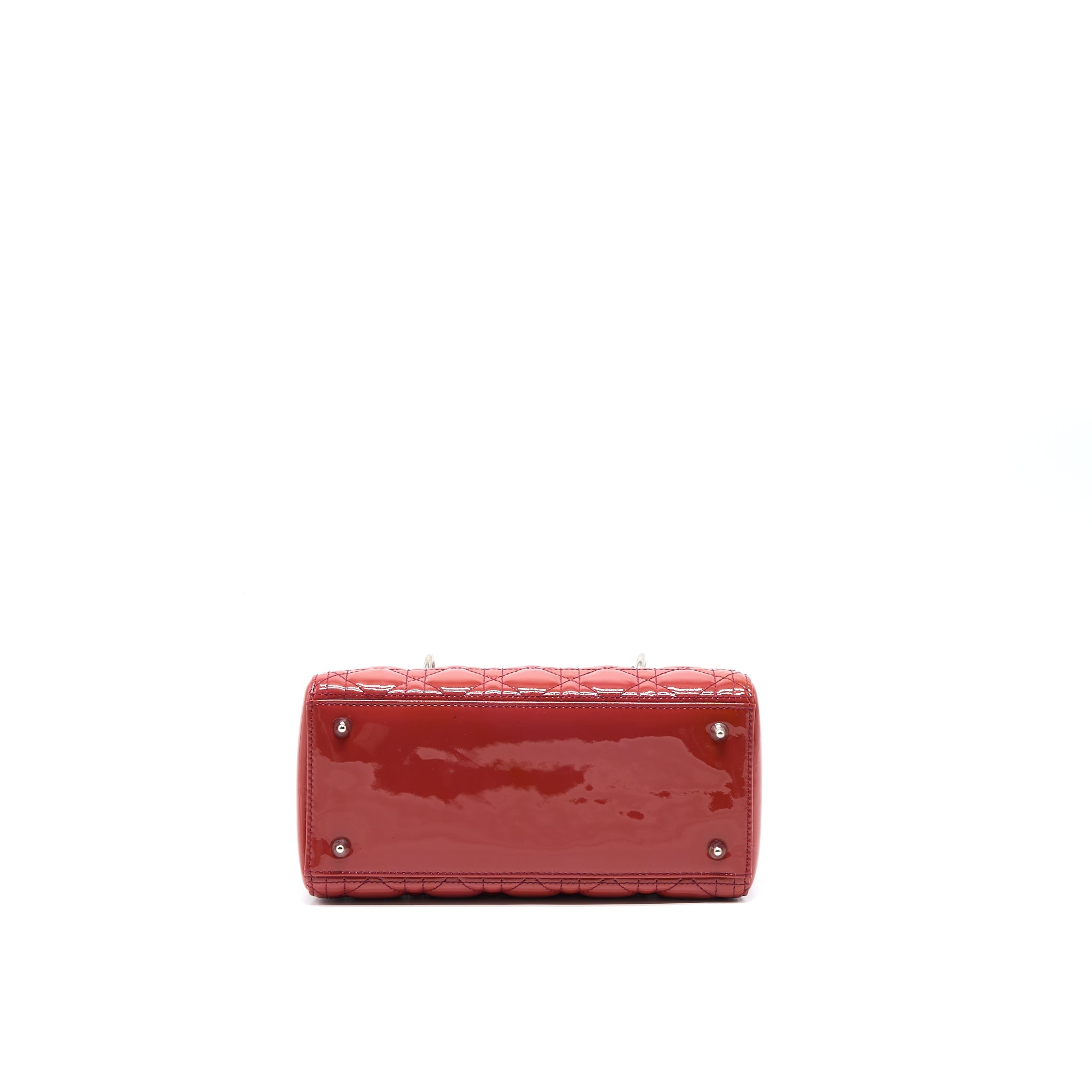 DIOR MEDIUM LADY DIOR PATENT ORANGE SHW