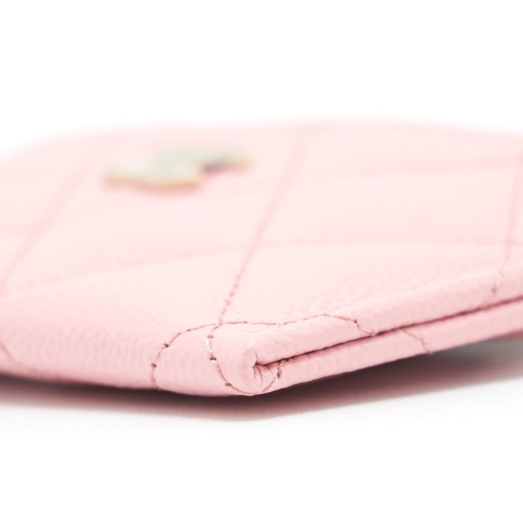 CHANEL CLASSIC CARD HOLDER CAVIAR PINK LGHW