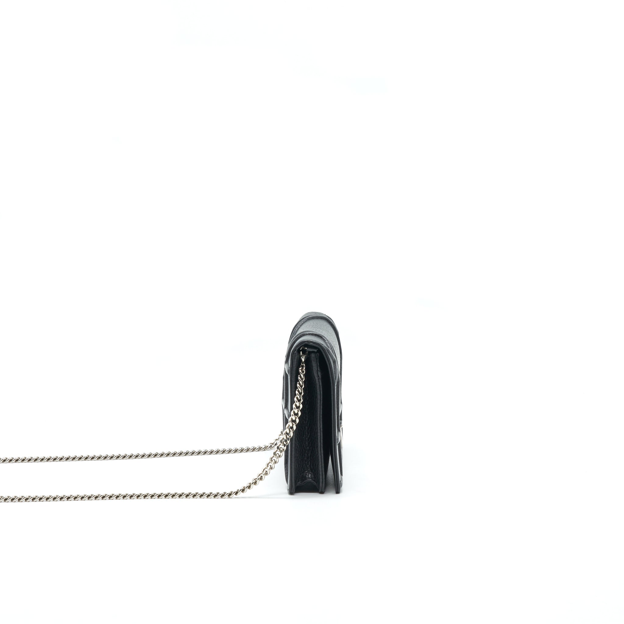 DIOR DIORAMA WALLET ON CHAIN BLACK WITH SHW