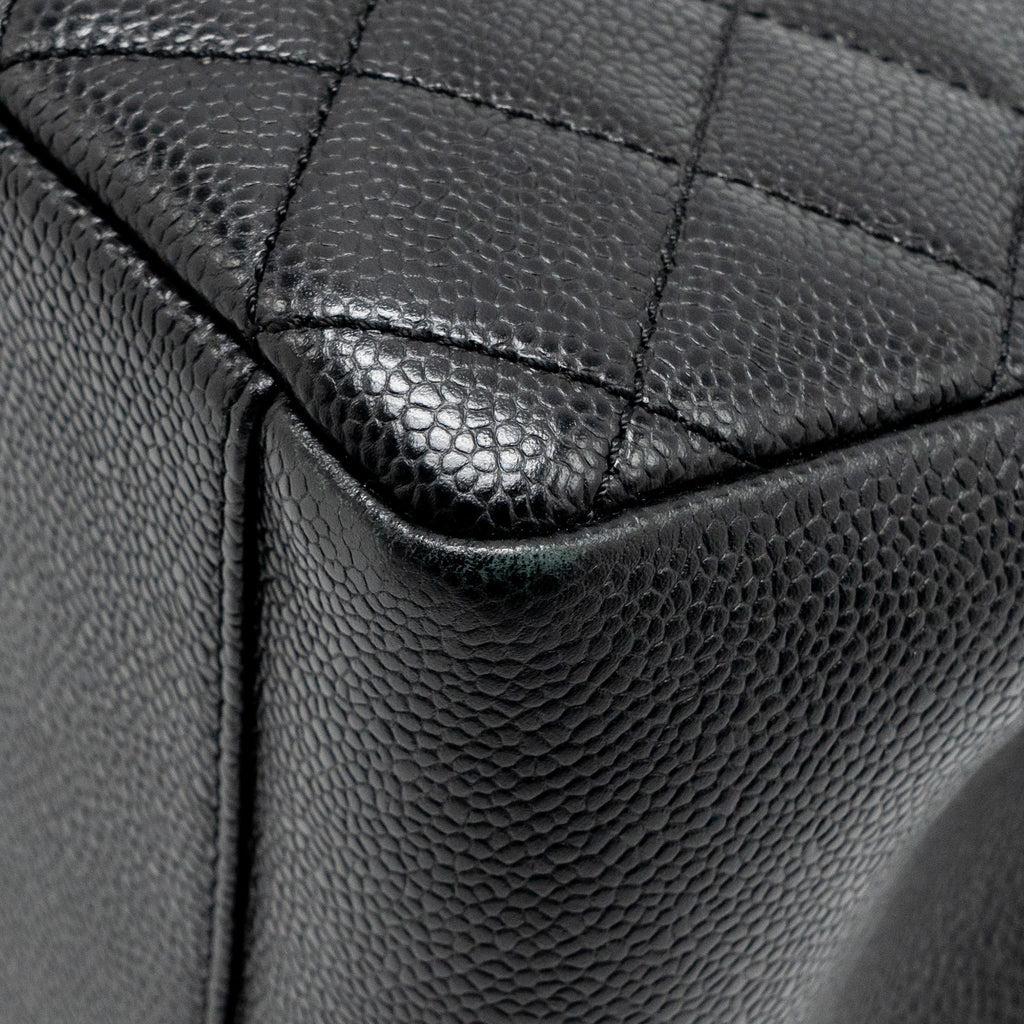 CHANEL GRAND SHOPPING TOTE BAG CAVIAR BLACK GHW