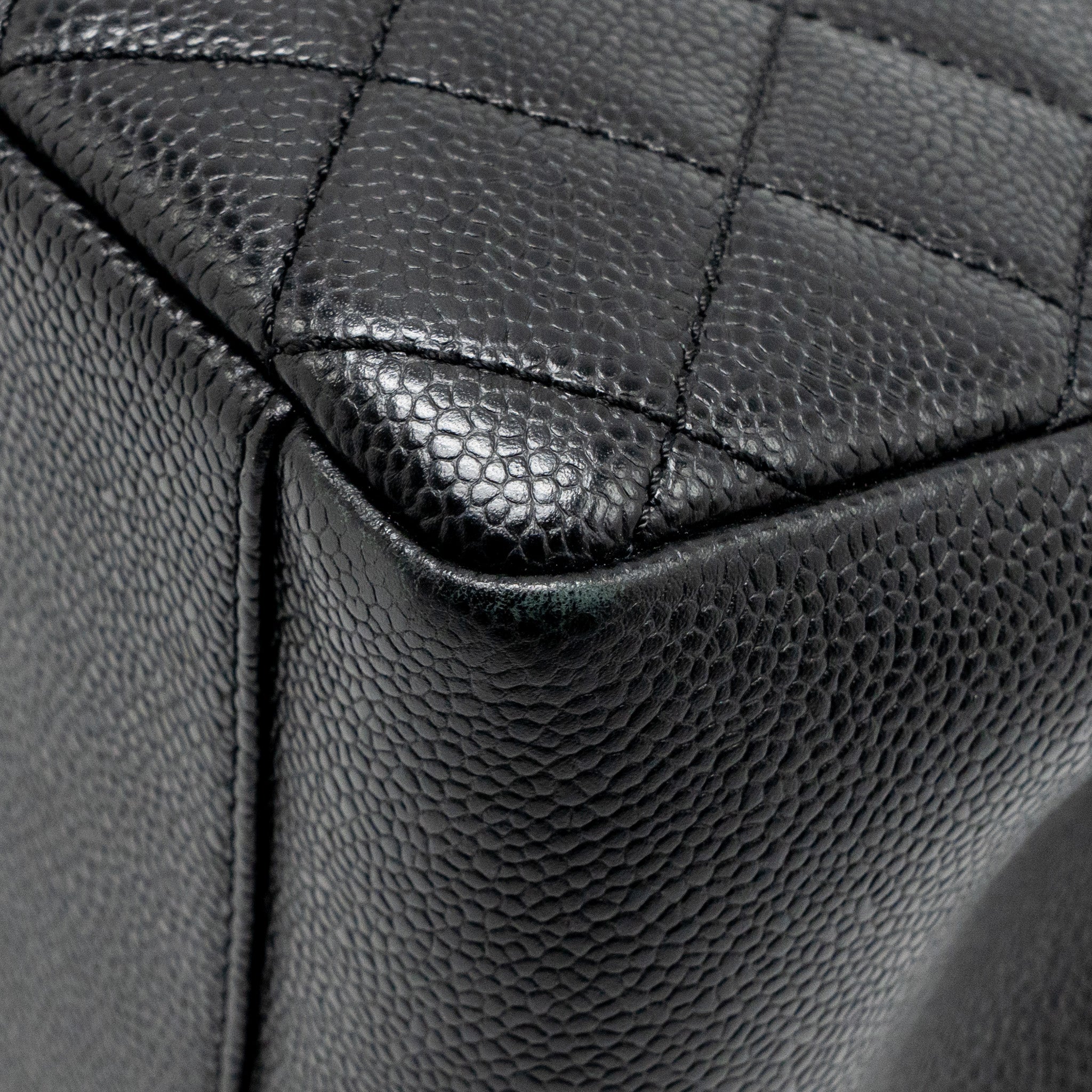 CHANEL GRAND SHOPPING TOTE BAG CAVIAR BLACK GHW