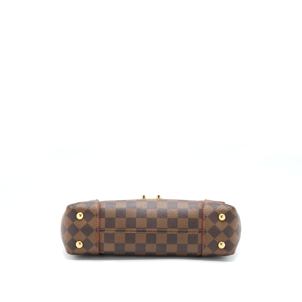 LOUIS VUITTON FLAP CHAIN BAG DAMIER EBENE GHW
