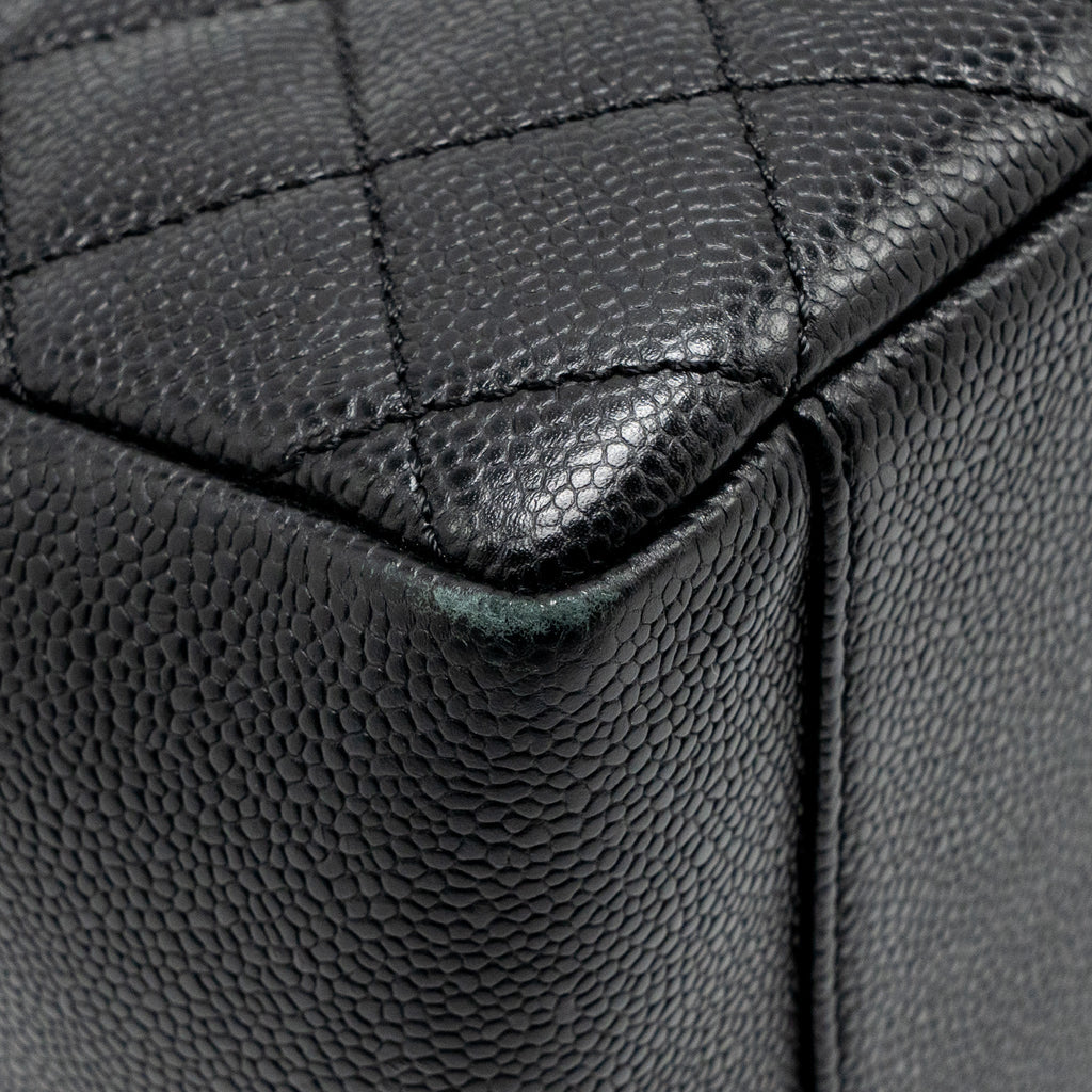 CHANEL GRAND SHOPPING TOTE BAG CAVIAR BLACK GHW