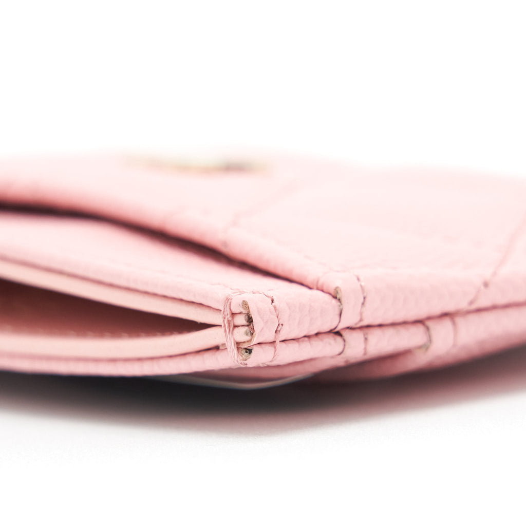 CHANEL CLASSIC CARD HOLDER CAVIAR PINK LGHW
