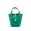 HERMES PICOTIN 18 LOCK BAG VERT JADE GHW