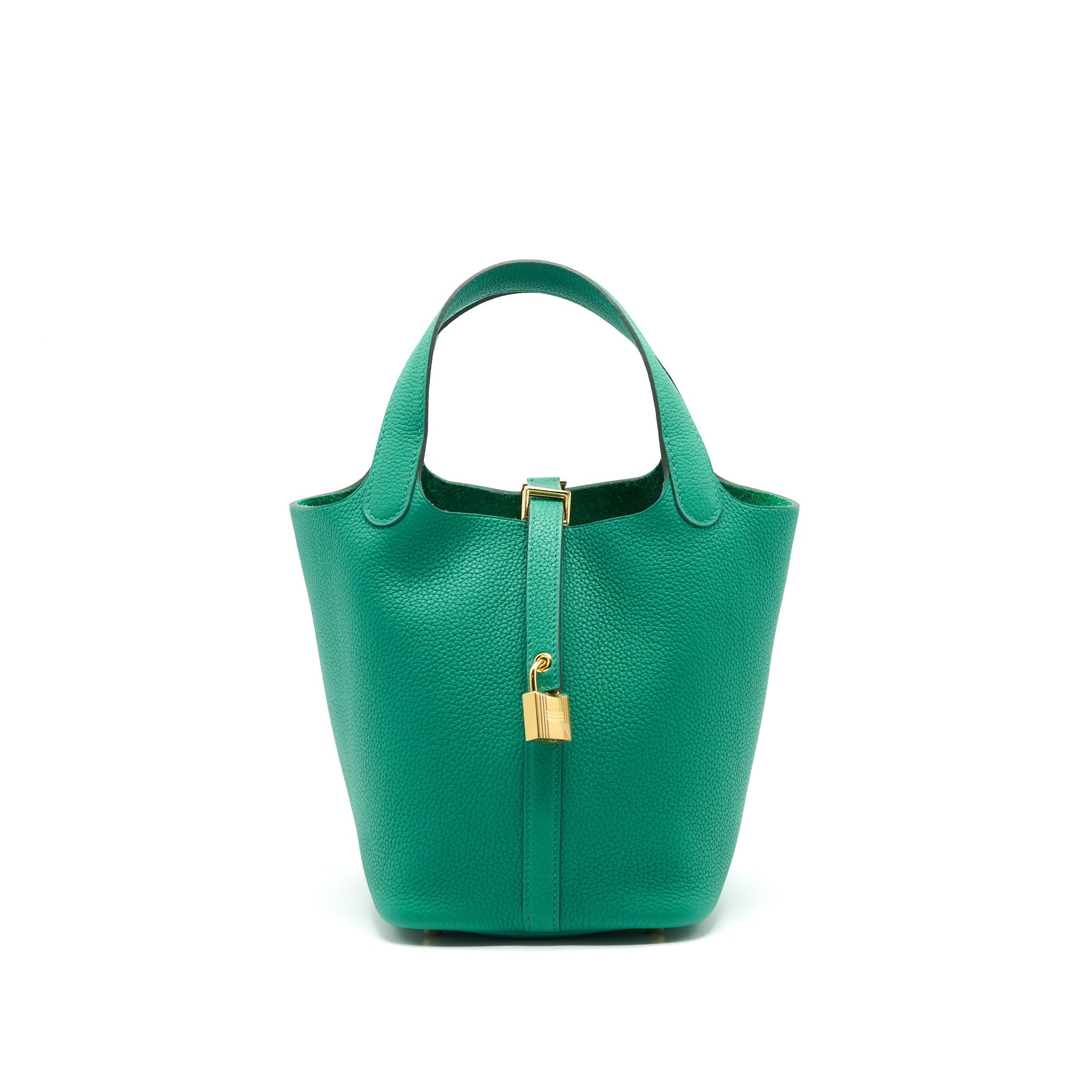 HERMES PICOTIN 18 LOCK BAG VERT JADE GHW