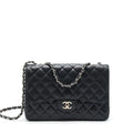 CHANEL JUMBO SINGLE FLAP BAG CAVIAR BLACK SHW
