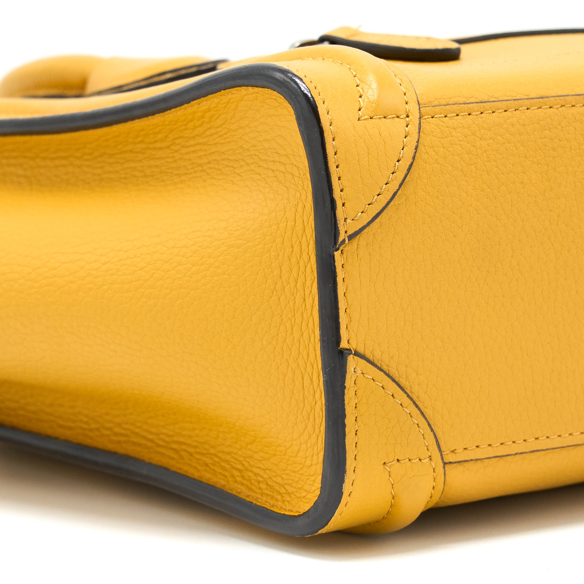 CELINE NANO LUGGAGE BAG CALFSKIN YELLOW SHW