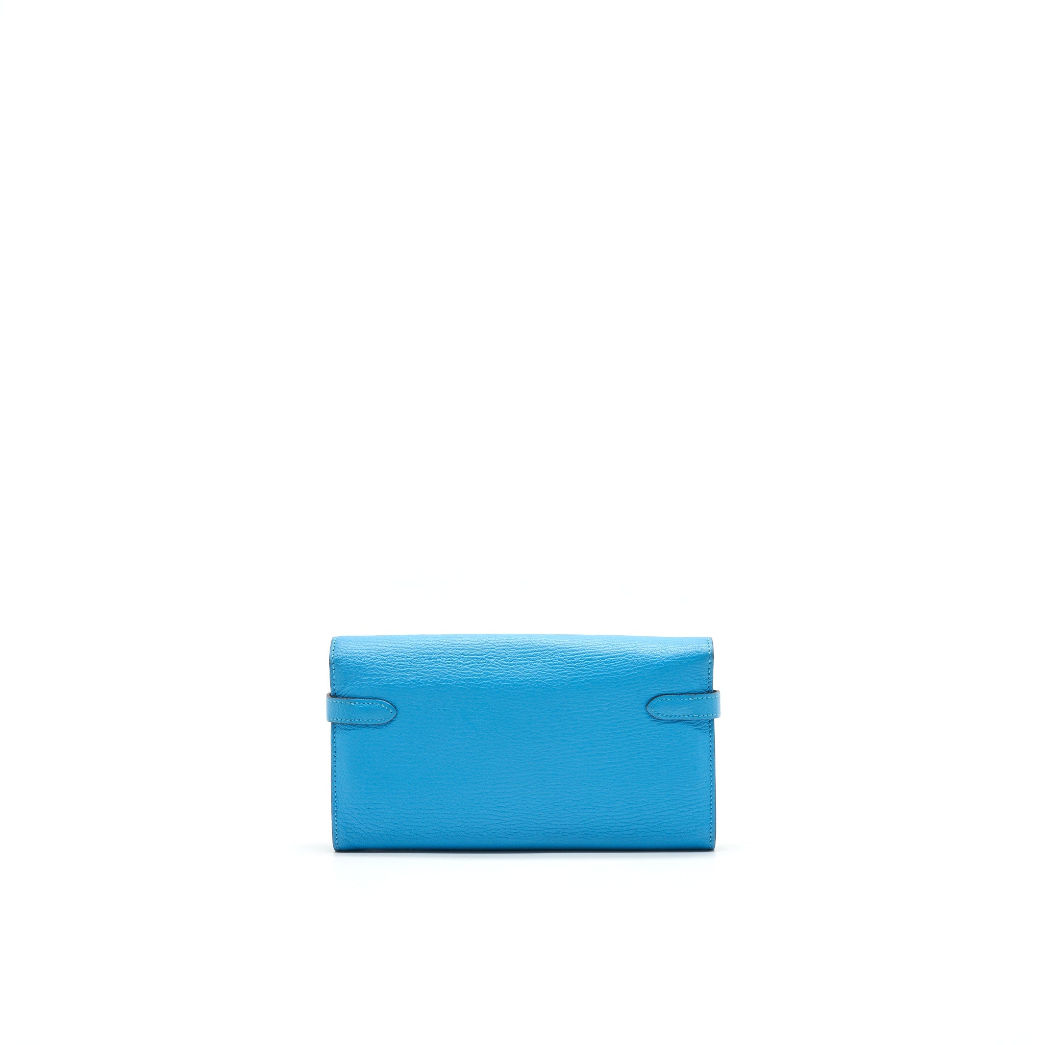 HERMES KELLY LONG WALLET BLUE SHW