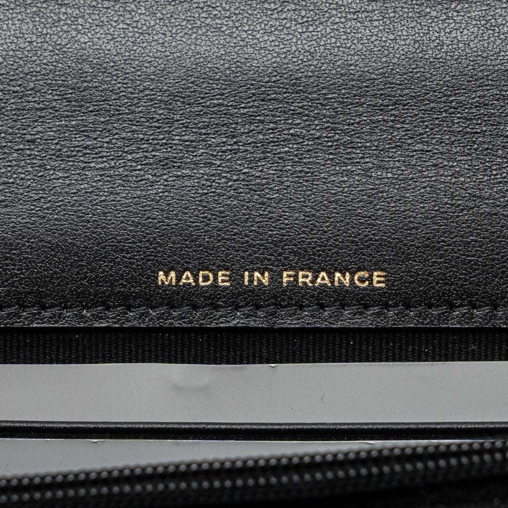 CHANEL 23S WALLET ON CHAIN WITH BAG CHARM CAVIAR BLACK GHW(MICROCHIP)