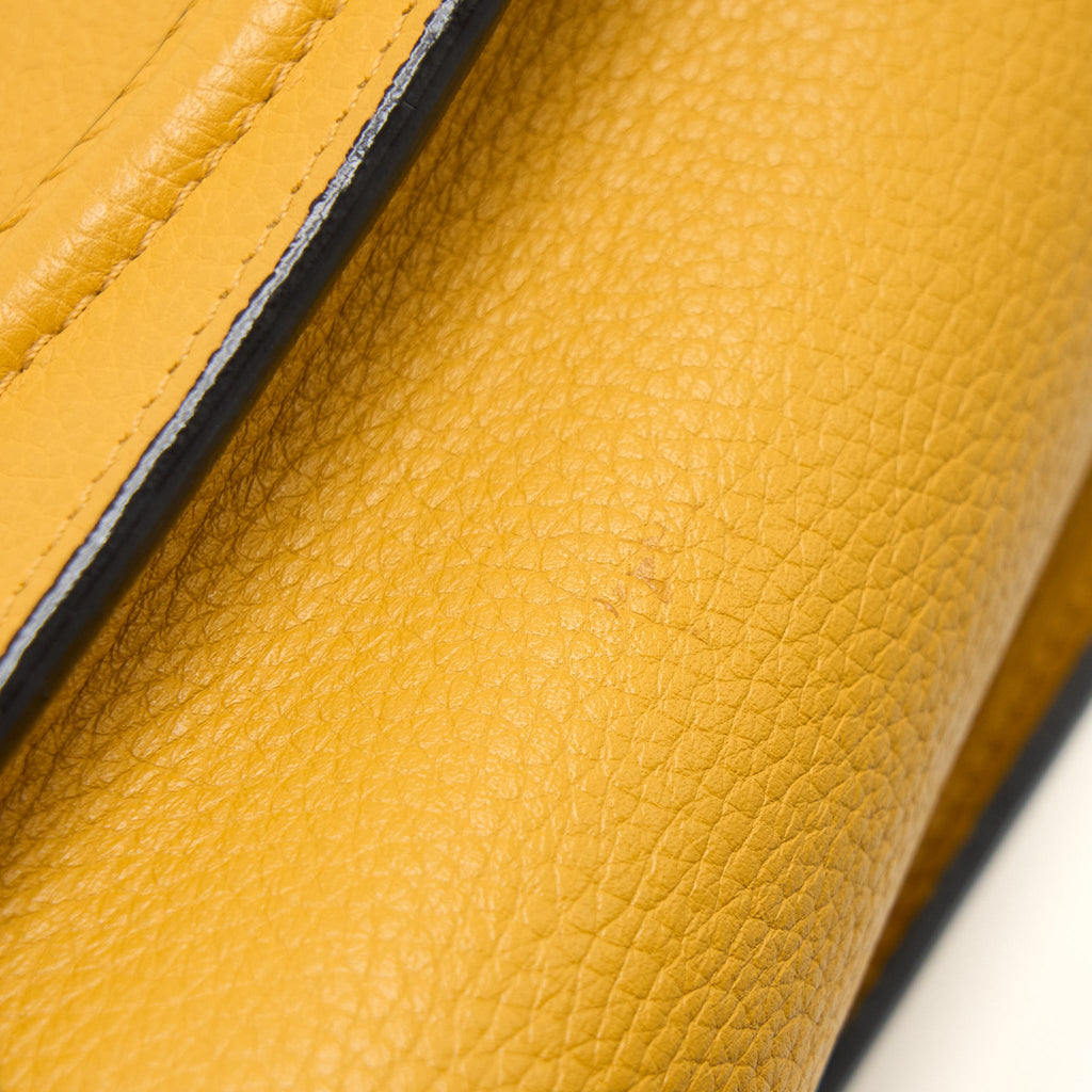 CELINE NANO LUGGAGE BAG CALFSKIN YELLOW SHW