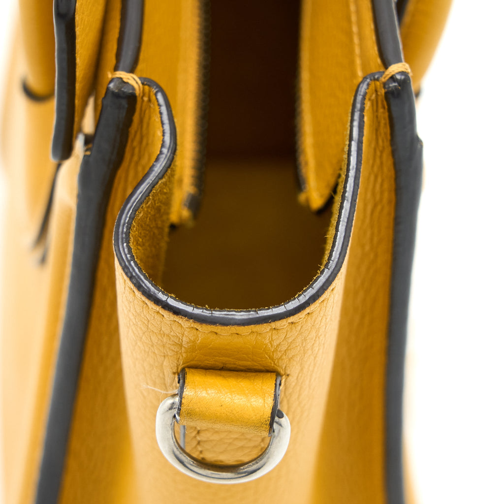 CELINE NANO LUGGAGE BAG CALFSKIN YELLOW SHW