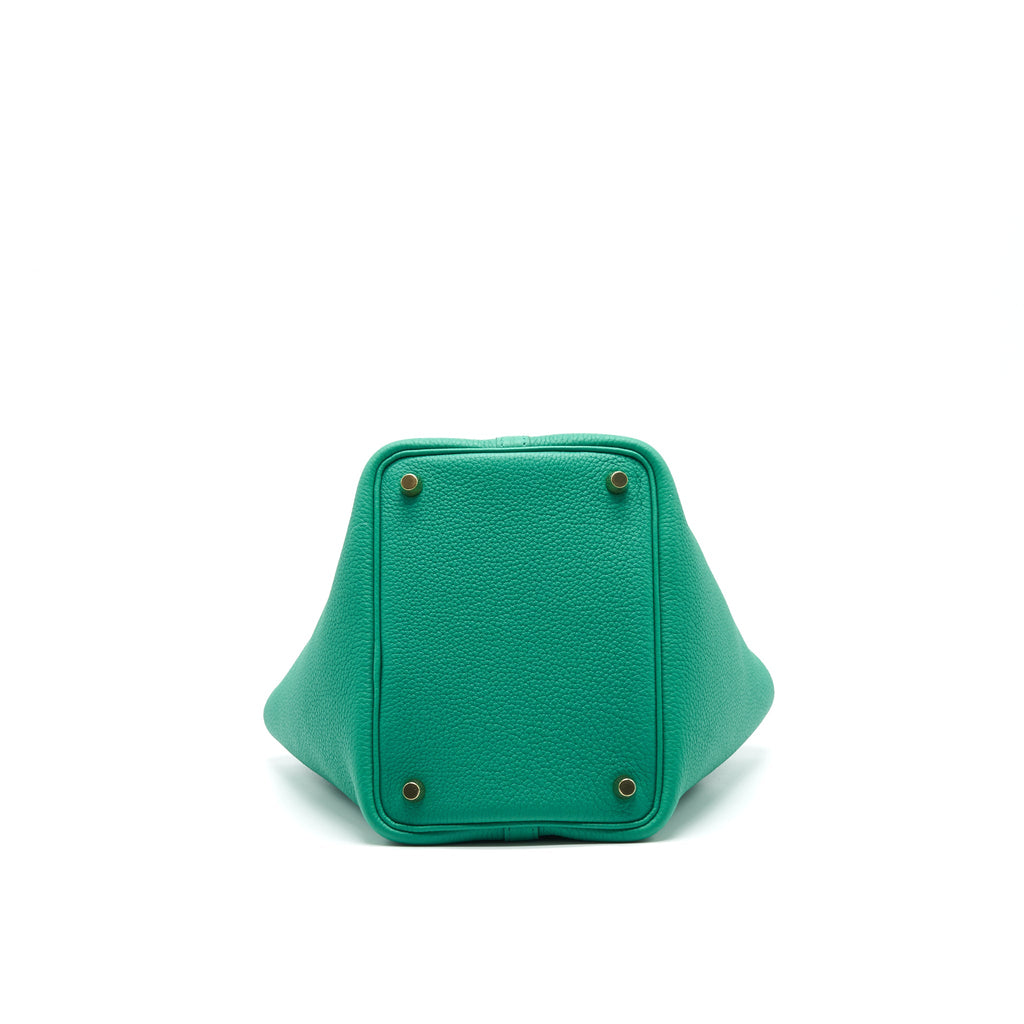 HERMES PICOTIN 18 LOCK BAG VERT JADE GHW
