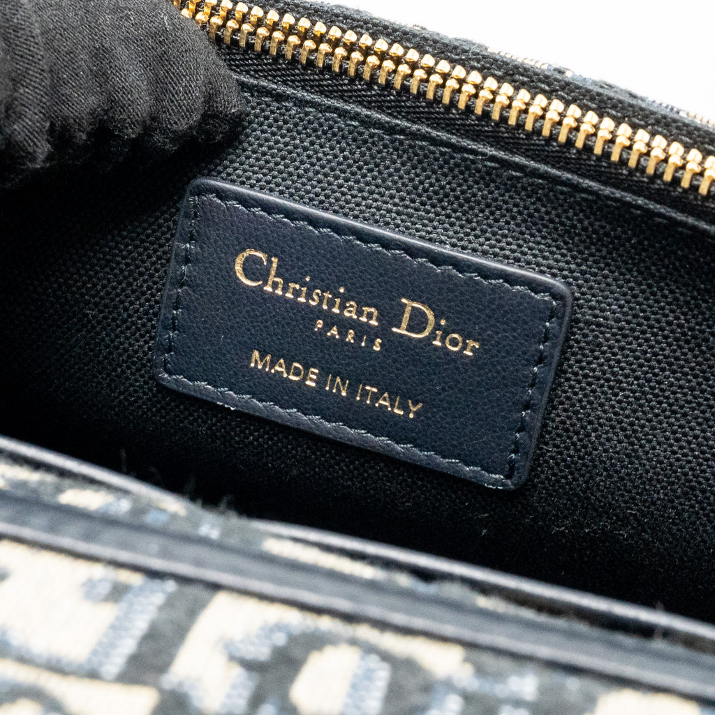DIOR 2-IN-1 30 MONTAIGNE POUCH DIOR OBLIQUE JACQUARD BLUE GHW