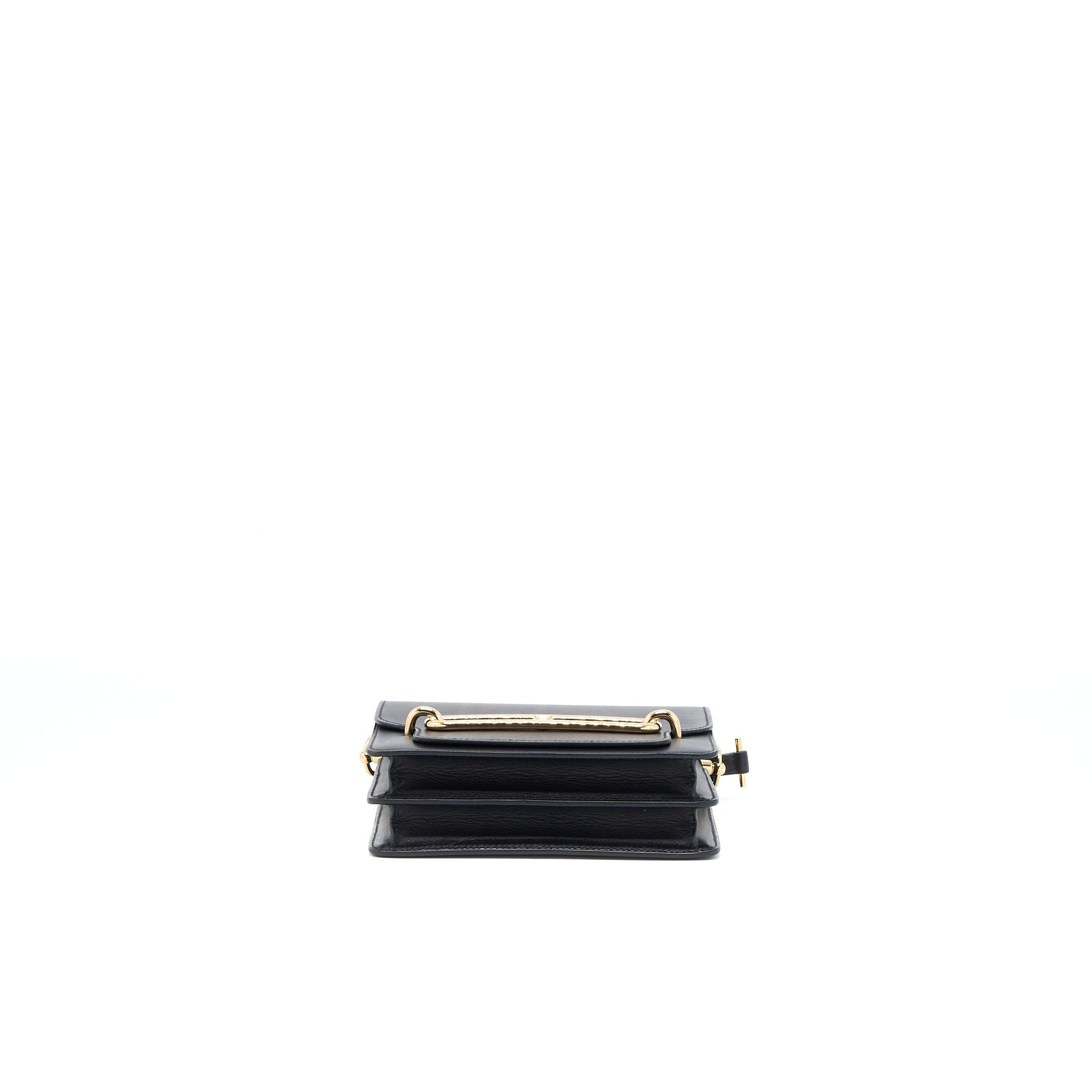HERMES MINI ROULIS EVERGRAIN BLACK GHW