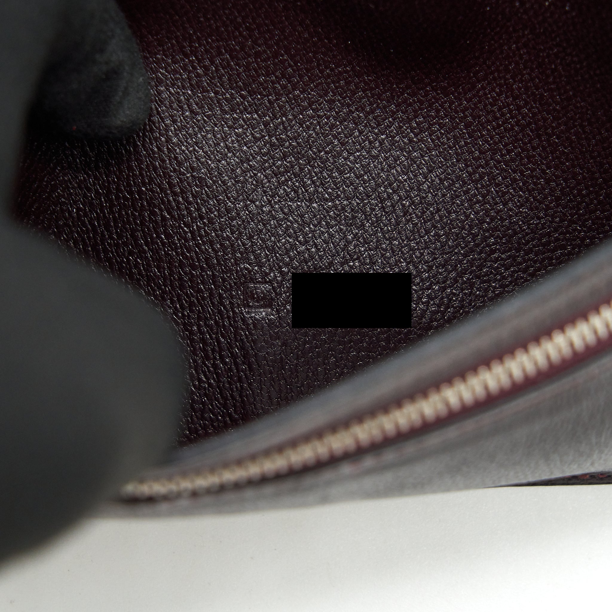 HERMES ALLIGATOR BEARN WALLET DARK RED SHW