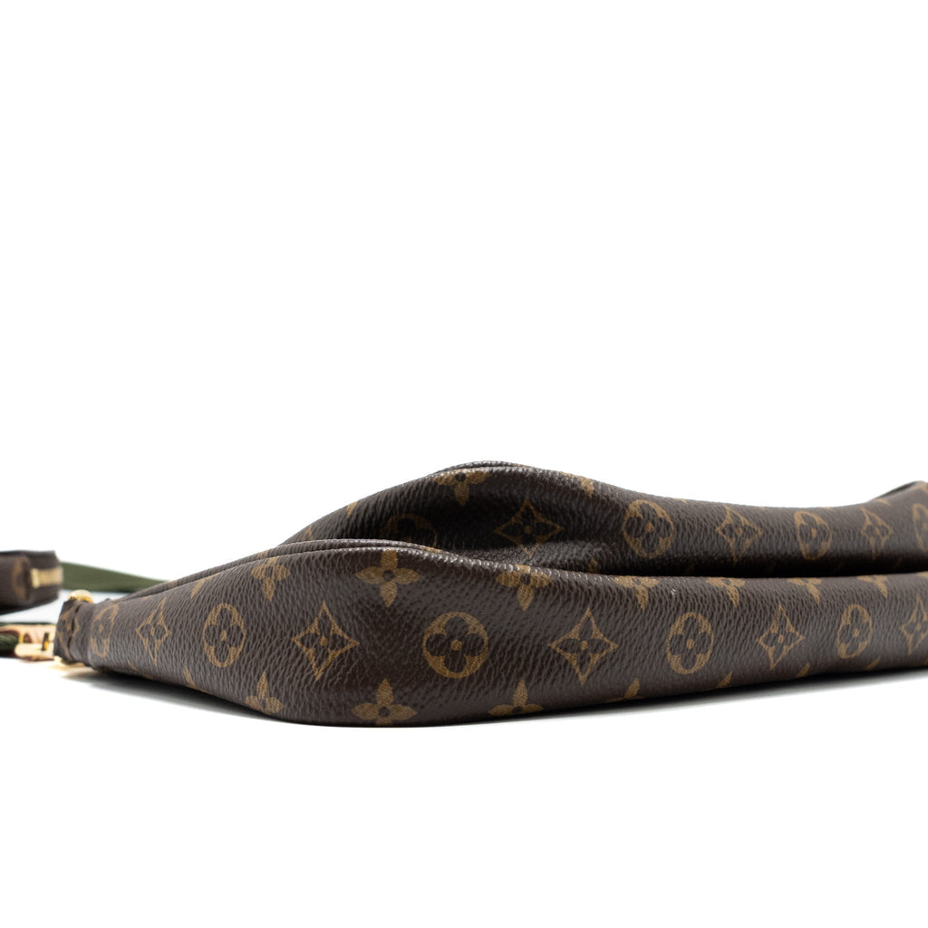 LOUIS VUITTON MULTI POCHETTE MONOGRAM CANVAS KHAKI STRAP GHW