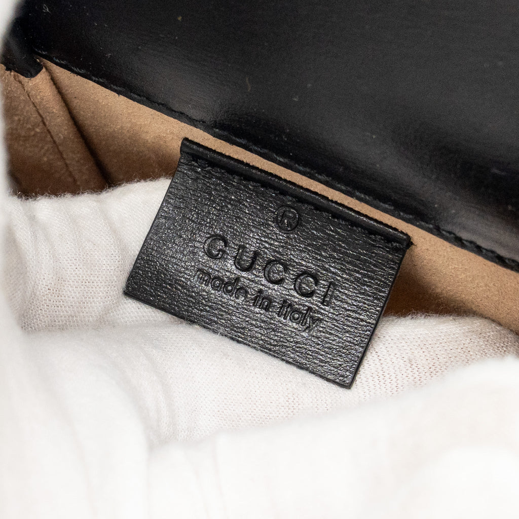 GUCCI HORSEBIT MINI CROSSBODY BAG LEATHER BLACK GHW