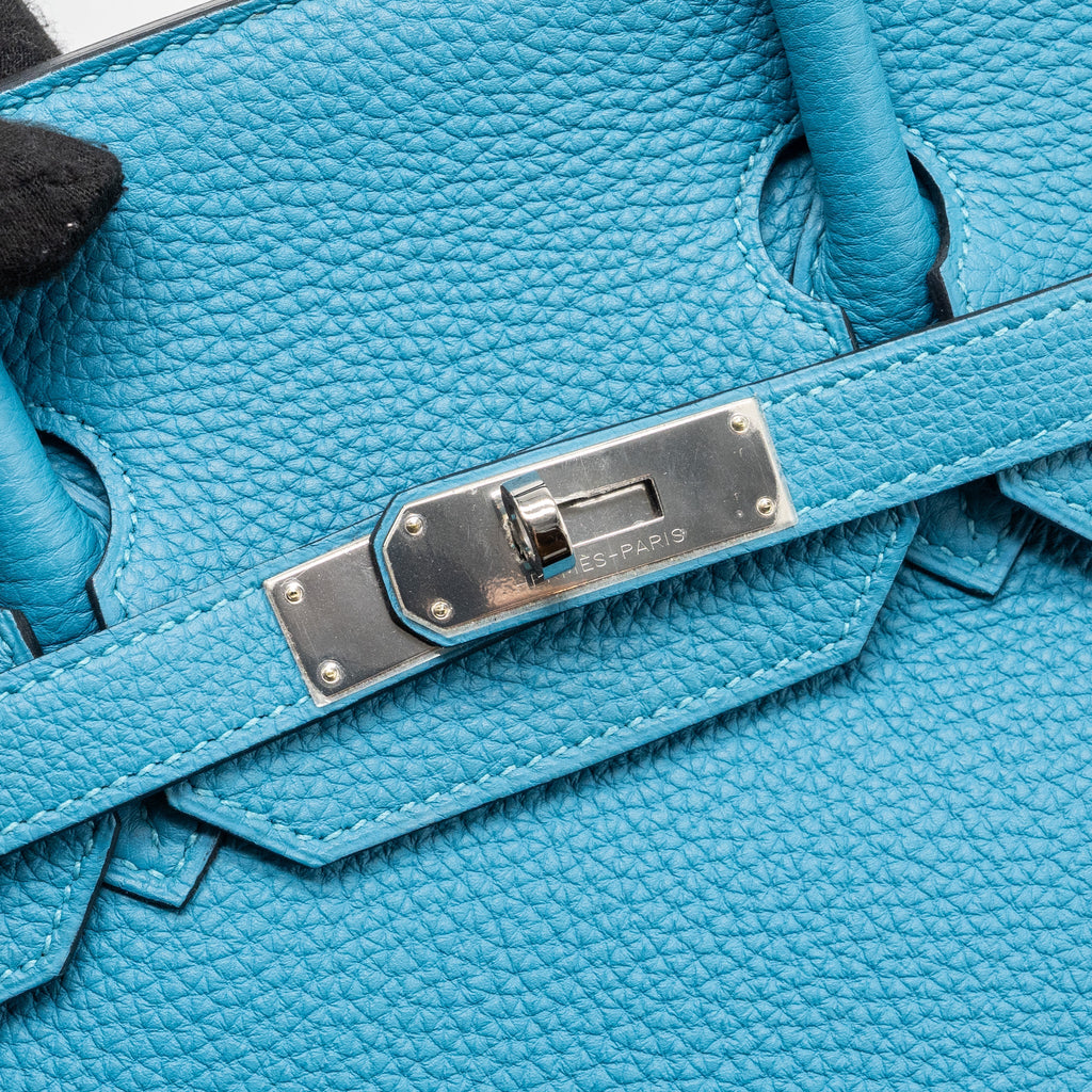 HERMES BIRKIN 35 TOGO TURQUOISE BLUE SHW