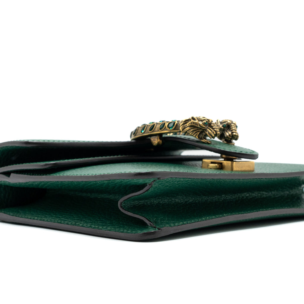GUCCI DIONYSUS GG MINI BAG CALFSKIN GREEN SHW