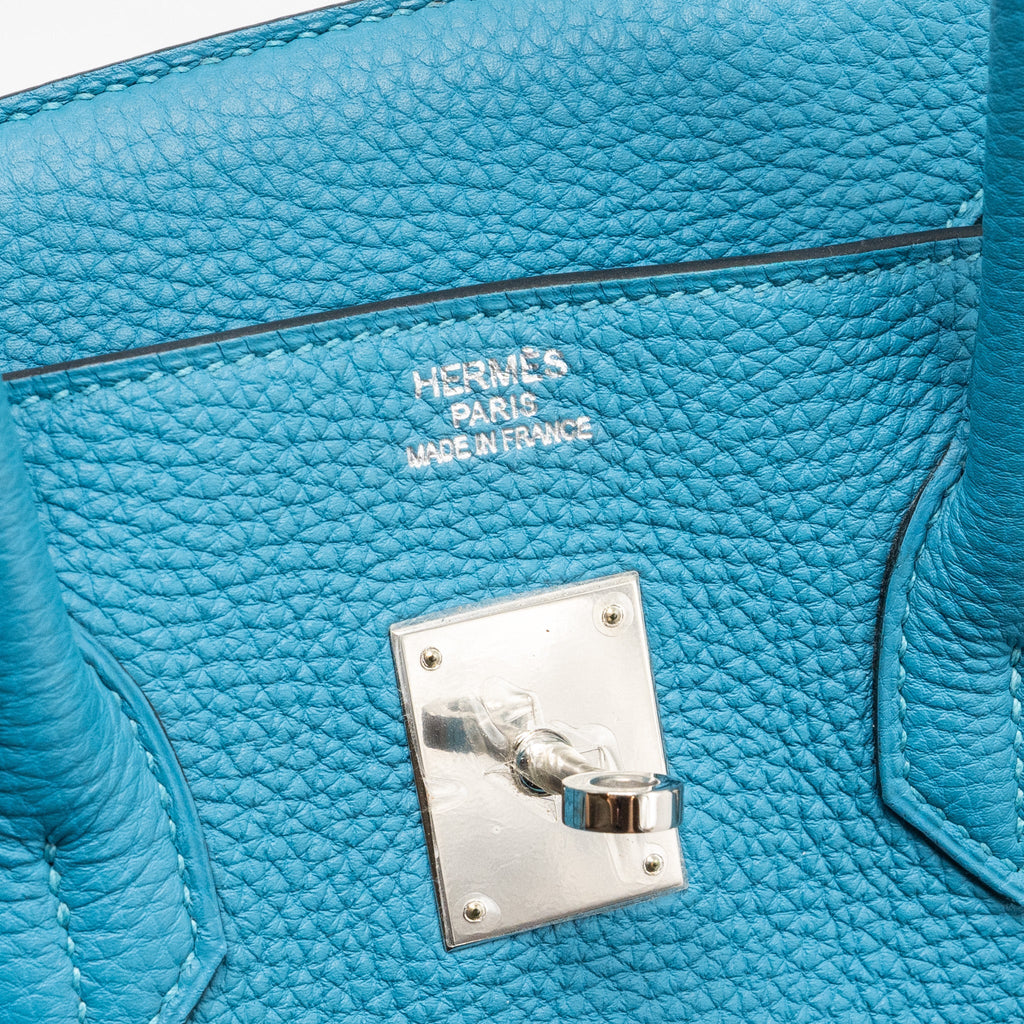 HERMES BIRKIN 35 TOGO TURQUOISE BLUE SHW