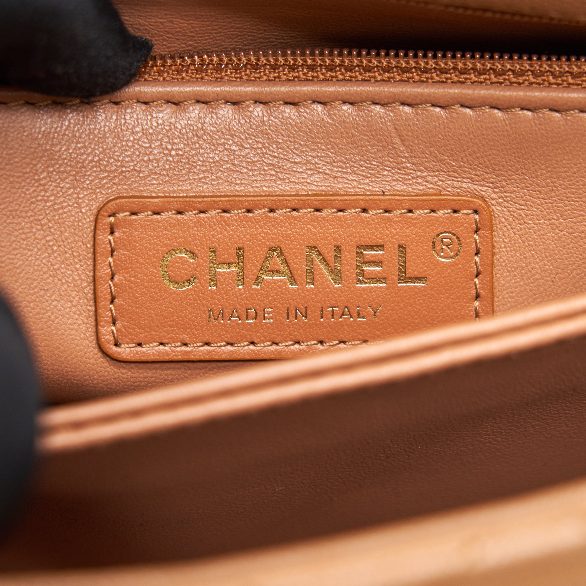 CHANEL MINI COCO HANDLE FLAP BAG 21P CARAMEL LGHW