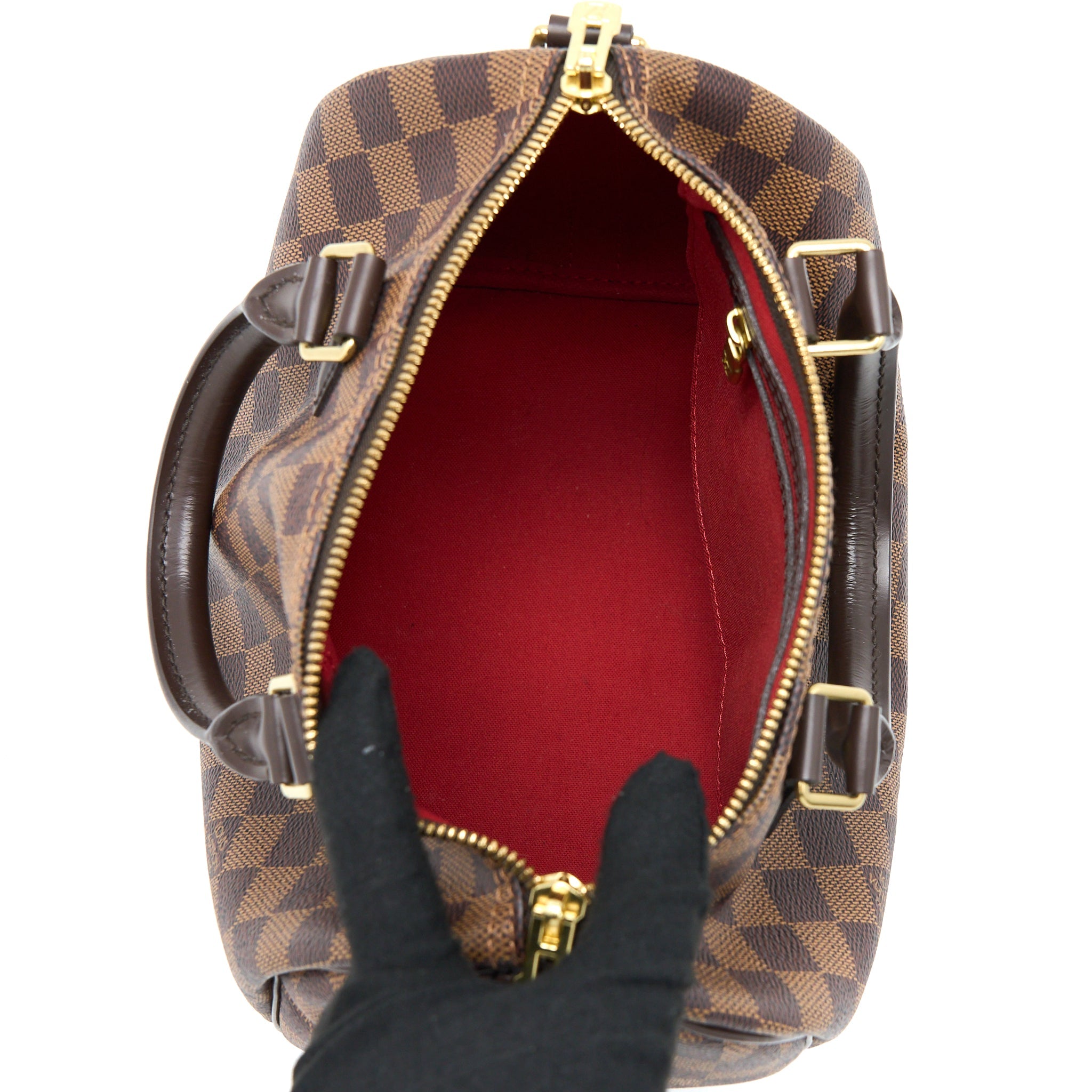 LOUIS VUITTON SPEEDY BANDOULIERE 25 DAMIER EBENE CANVAS GHW
