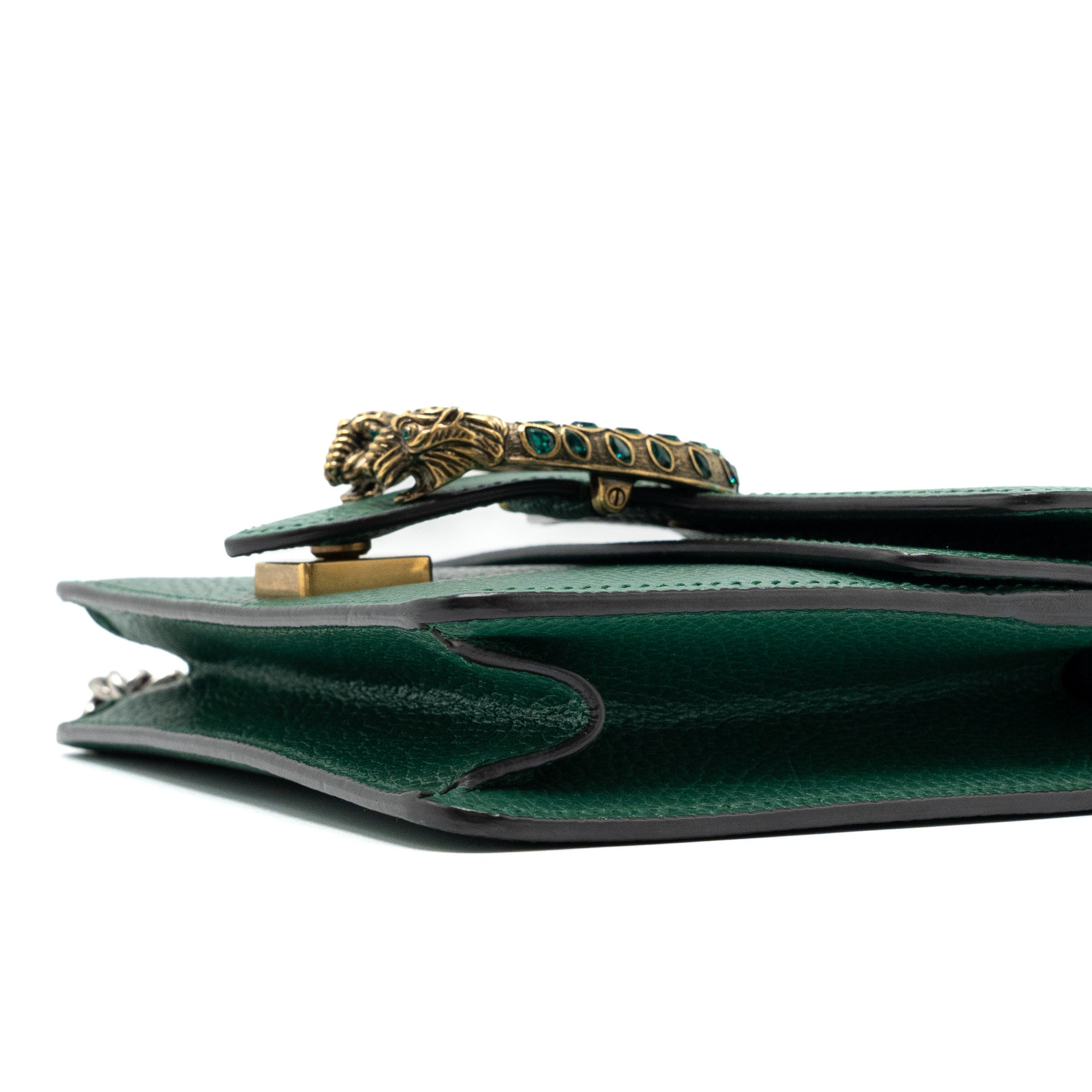 GUCCI DIONYSUS GG MINI BAG CALFSKIN GREEN SHW