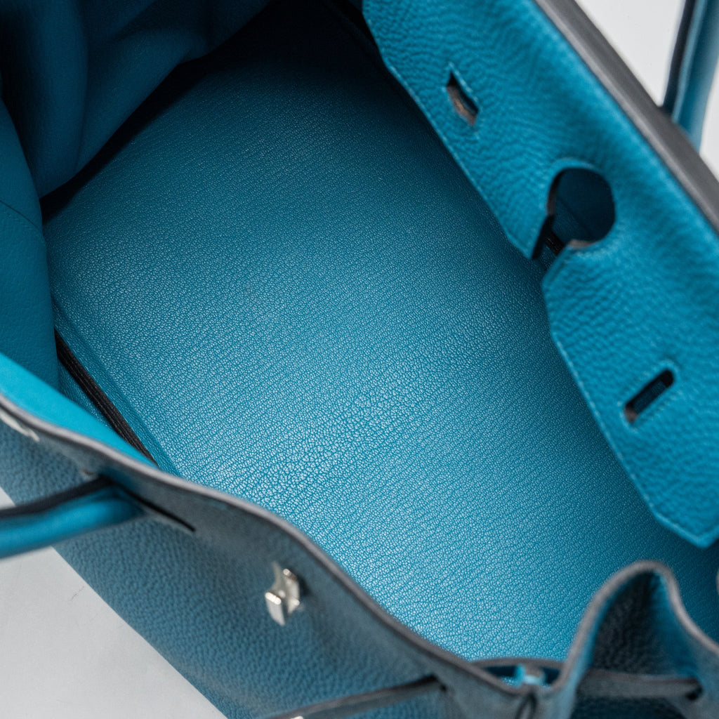 HERMES BIRKIN 35 TOGO TURQUOISE BLUE SHW