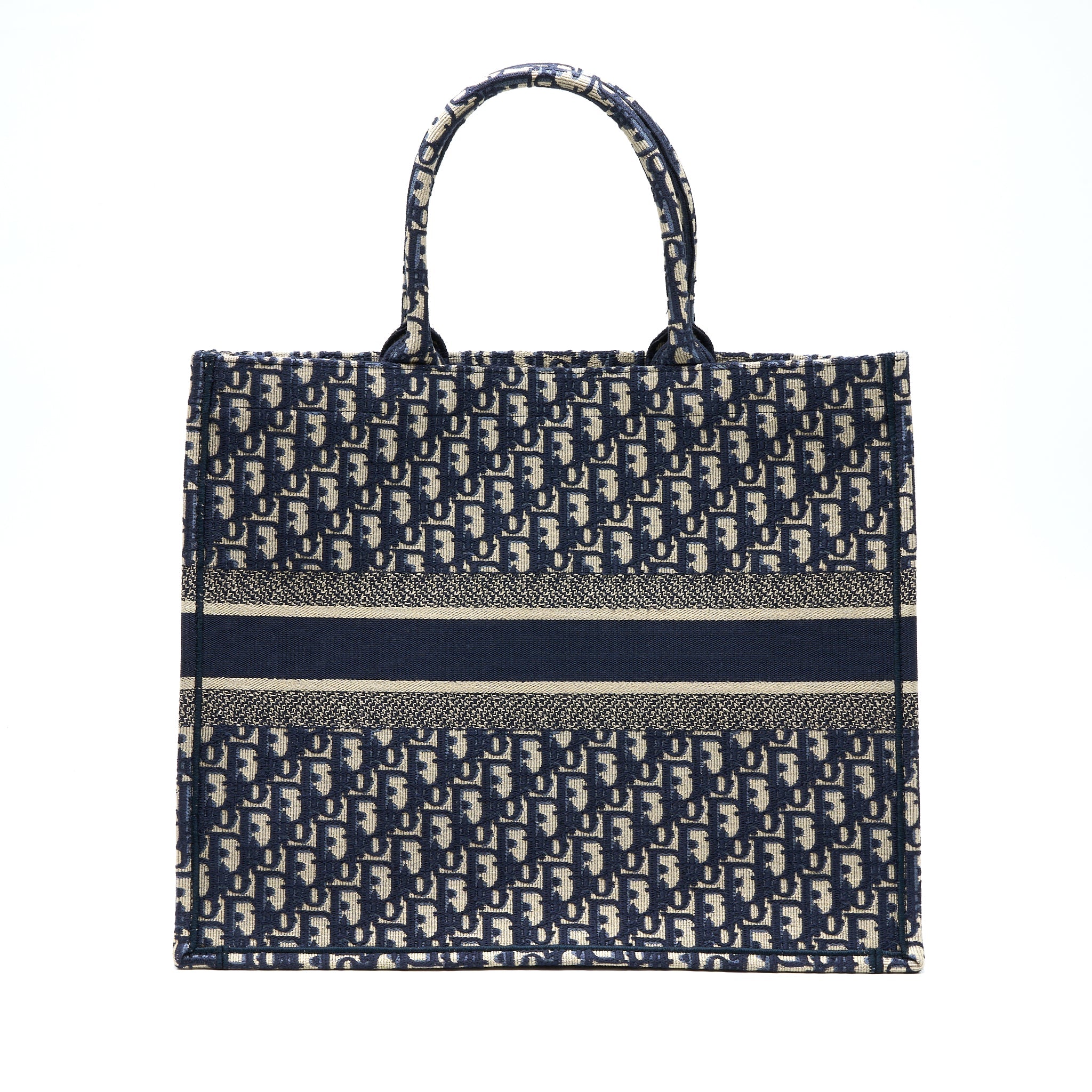 DIOR LARGE BOOK TOTE BLUE OBLIQUE JACQUARD