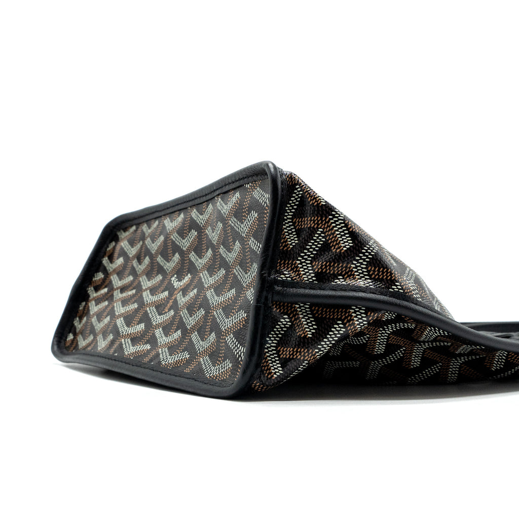 GOYARD MINI ANJOU TOTE BAG GOYARDLINE CANVAS BLACK SHW