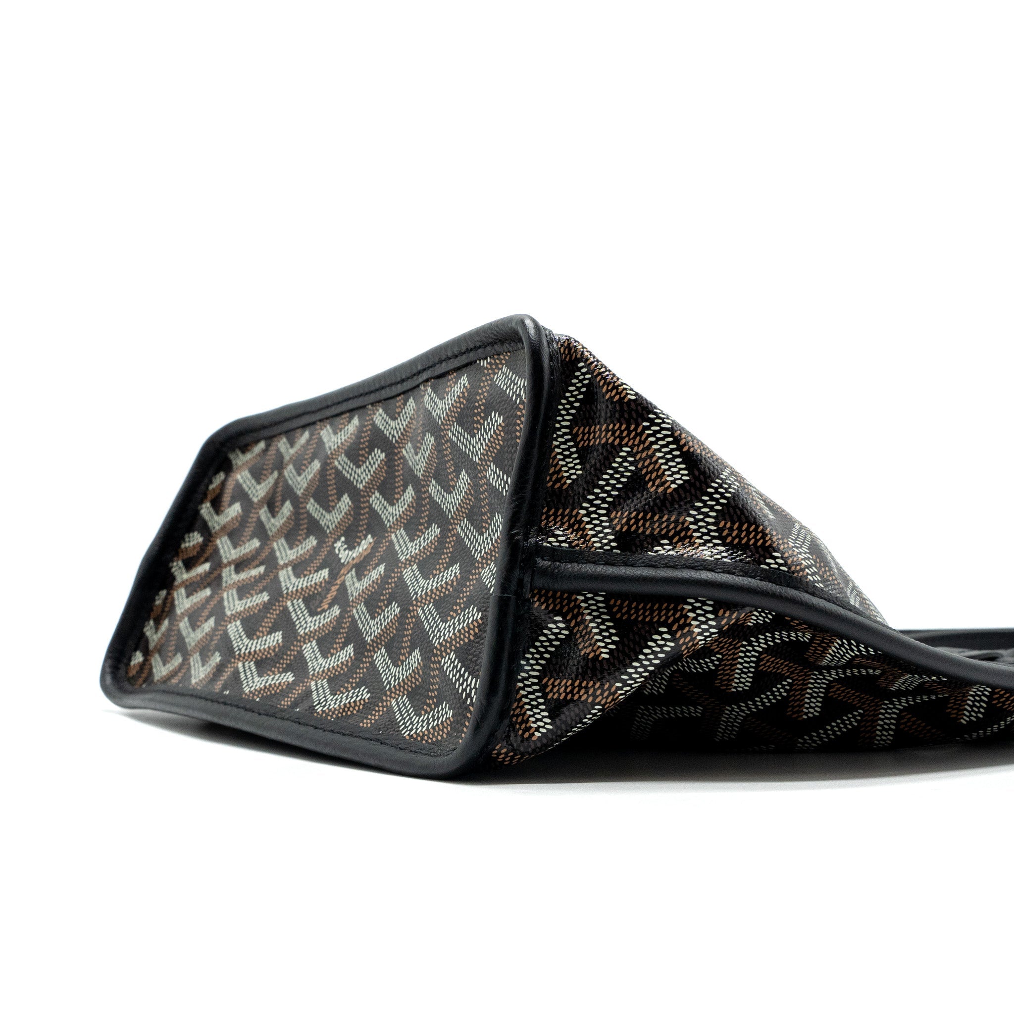 GOYARD MINI ANJOU TOTE BAG GOYARDLINE CANVAS BLACK SHW