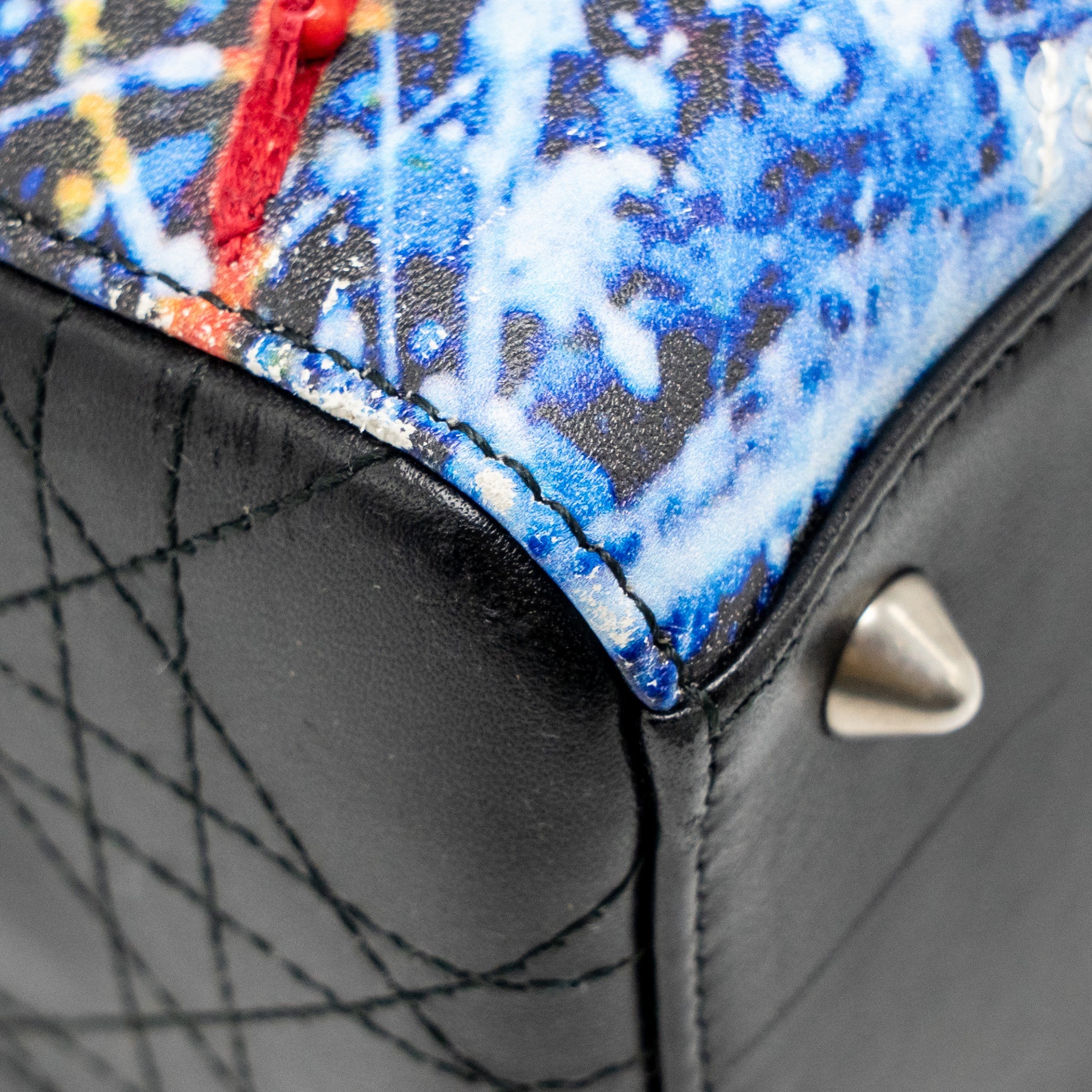 DIOR MEDIUM LADY DIOR ART BAG BETTY MARIANI LIMITED EDITION LEATHER MULTICOLOUR SHW