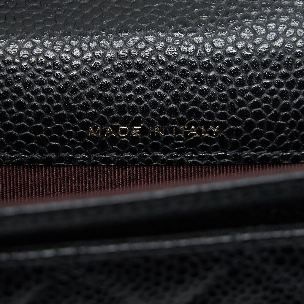 CHANEL CLASSIC FLAP CARD HOLDER CAVIAR BLACK GHW