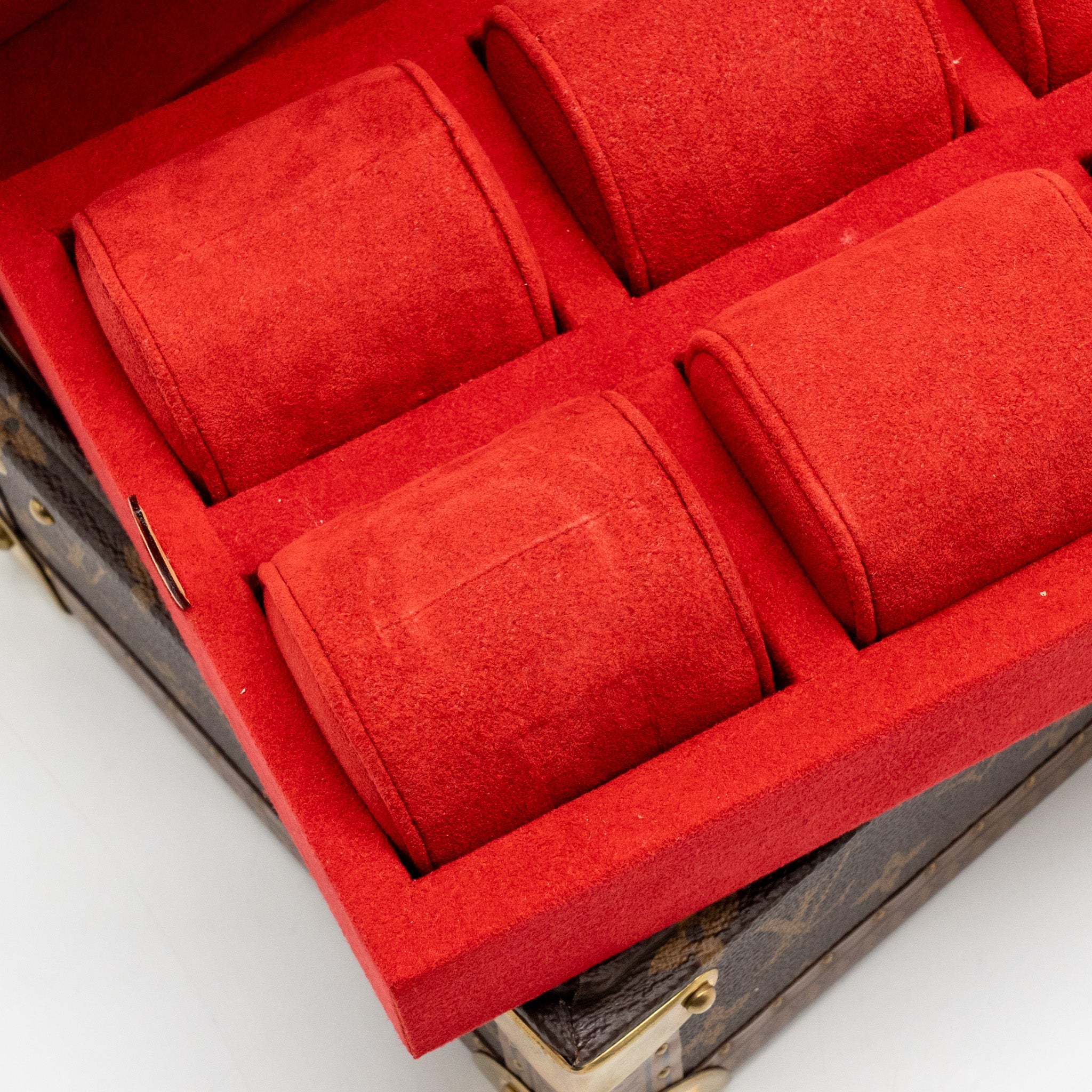 LOUIS VUITTON COFFRET 8 MONTRES MONOGRAM CANVAS / ROUGE FUSION GHW