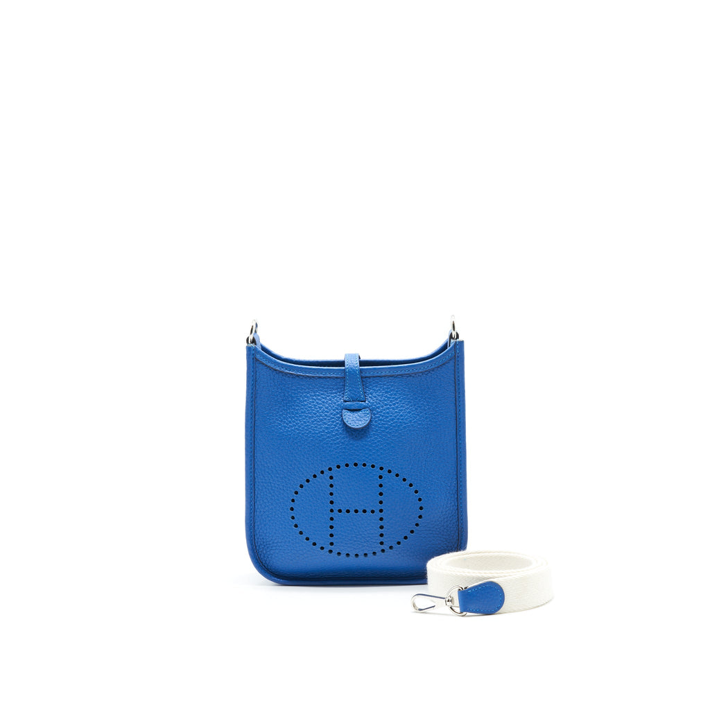 HERMES MINI EVELYNE MYKONOS/ BLANC