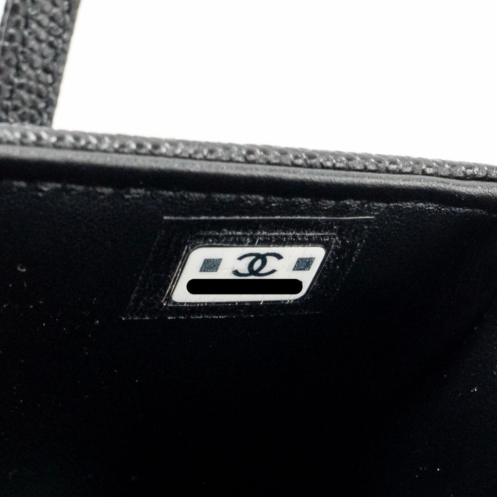 CHANEL 26P PREPPY COCO CLUTCH SHOULDER BAG CAVIAR BLACK GHW (MICROCHIP)