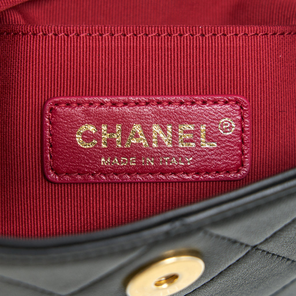 CHANEL SMALL HOBO BAG WITH PEARLS BLACK CALFSKIN GHW