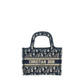 DIOR MINI BOOK TOTE BLUE OBLIQUE EMBRIODERY