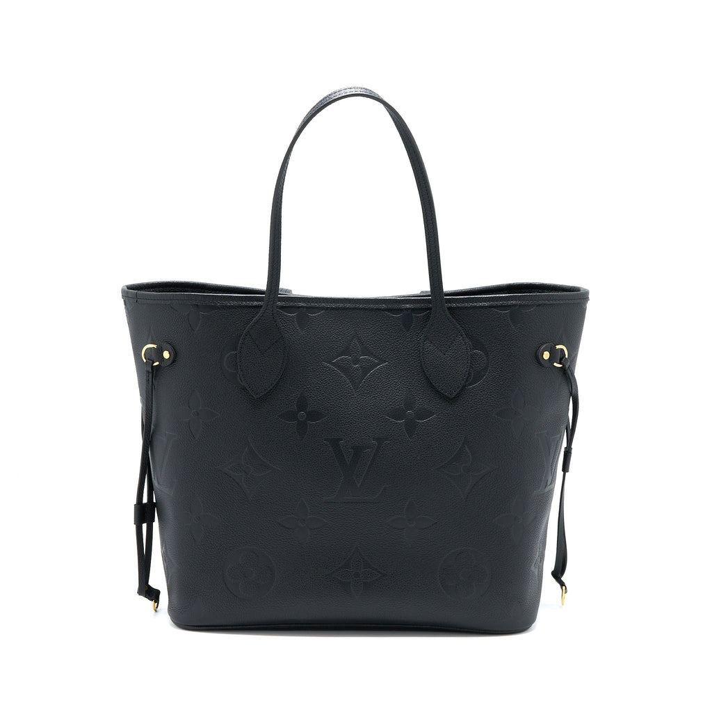 LOUIS VUITTON NEVERFULL MM MONOGRAM EMPREINTE BLACK GHW
